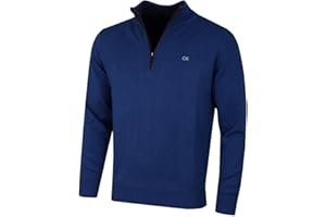 Calvin Klein Mens 2025 Knit Cotton 1/2 Zip Golf CK Top Sweater