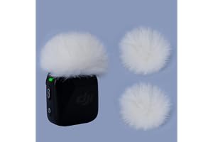 YOUSHARES kompatibel med DJI-mikrofon mini vindmuff – 2-pack lurvig vindruta mikrofon mini trådlös, för vlog och streaming