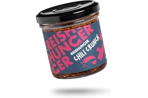 ‎REISHUNGER REISHUNGER Chili Crunch, 120 g – schön scharf mit einer Extraportion Umami – Crispy Chili Topping für deine Lieblingsgerichte