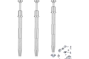 Piriuuo 3 Stück Piercing Zange,Edelstahl Mini Kugelhalter Schmuck Pinzette mit 4 Klauen Piercingzange für Kugelwechsel Schmuck Pick Up Werkzeug Kugel Zange Schmuck für Perlen Winzigen Objekten Chips