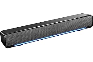 DOCOOLER Barras de Sonido, Mini Altavoz, Altavoz estéreo subwoofer, Bass Surround Sound Box Wired, Reproductor de música, con USB / 3,5 mm Audio Input, para Ordenador portátil, Tablet MP3 MP4