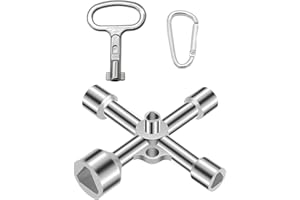 VZU Clé triangulaire 7/10/12/13/18 mm, 4 voies 5 tailles, clés cruciformes pour vis triangulaires, valves triangulaires, serrures triangulaires, pour boîtiers électriques, conteneurs à ordures