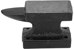BUACHOIS Yunque de hierro fundido, yunque de doble cuerno, banco de trabajo para hacer joyas de metal, yunque de cuerno redondo, herrero, joyero, herramienta