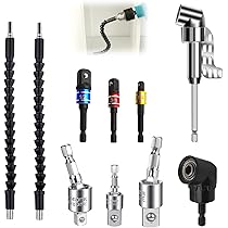 Set Prolunghe Flessibili Per Trapano - 2 Pezzi Albero Estensione 1/4'' + 3 Portapunte Magnetici | Per Spazi Stretti - Foto 8