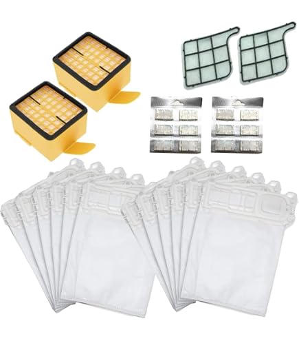 BSSTORE 6 Sacchetti In Microfibra 5 Strati Per Vorwerk Folletto VK135 VK136 - Ricambio 45030