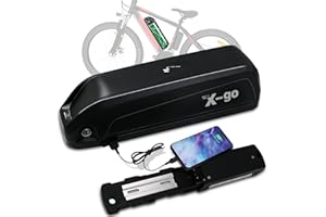 X-go Ebike Battery, 48V 13AH Hailong Electric Lithium-ion Bike Battery with Charger, 5 Pin, USB Port for 1000W 750W 500W 350W 250W Bafang or other Motor (48V 13AH 5 Pin+USB (Updated Version))