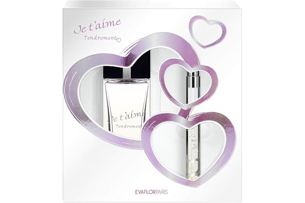 EVAFLORPARIS JE T'AIME Tendrement Coffret Eau de Parfum 100 ml/Vapo de Sac 12 ml