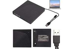 Starnearby Lecteur CD DVD Externe USB 3.0 Type C, Graveur CD DVD Externe USB C, Boîtier de Lecteur Optique pour Windows/Linux/Mac OS/Laptop PC