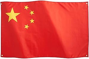Runesol Cina Bandiera 3x5, 91x152cm, Repubblica Popolare Cinese, 4 Occhielli, Striscione Cinese, Eventi Sportivi, Bandiere Premium, Festa di primavera, Esterno, Capodanno cinese