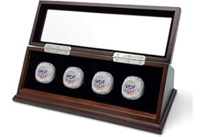 Chez Monett Championship Ring Vitrine Big Ring Aufbewahrungsbox (Espresso, 4 Fächer)