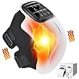 Ongerce Knee Massager, Infrared Heating and Vibration Massage, Knee Massager for Joint Pain Relief, 48cm Longer Straps, Type-C Rechargeable