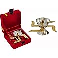 INDICRAFTSVILLA: Crafts Place to Discover World Traditional Swastik Diya with Royal Velvet Box for Pooja,Diwali,Home Decor, Return Gift