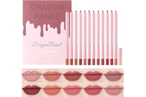 Dulele 12 Colors Matte Lip Liner Set, Professional Makeup Slim Lipstick Pen, Moisturising & Smooth Lip Pencils, High Pigmented Longwear Rich Creamy Lip Colors