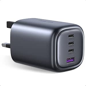 UGREEN Nexode 100W USB C Charger Plug 4-Port GaN Type C Fast Wall Power Adapter also Supports 20W Compatible with MacBook Pro/Air, iPad Mini, iPhone 13 Pro Max, Galaxy S22, Pixel 6, Matebook, etc