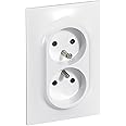 Legrand Neptune 091333 Double Outlet with Earth 16 A, 1 Post, White