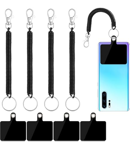 Lot De 2 Cordons Anti-perte Pour Téléphone - Tressés En Polyester - Avec Patchs Ultra-fins - Compatible Coque Intégrale - 5
