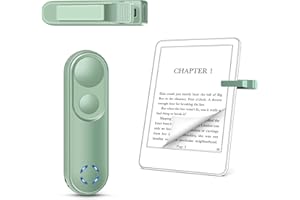 Smanu RF Remote Control Page Turner for Kindle Paperwhite Oasis Scribe eReader, Page Turner Clicker for iPad iPhone Tablets Reading Novels Taking, Phone Camera Video Record Triggers(Green)