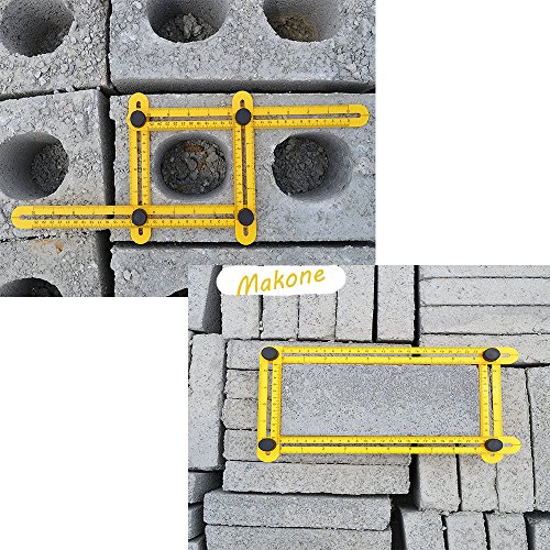 Makone Angle-izer Vorlage Werkzeug, Multi-Winkel Mess-Lineal, General Angleizer Vorlage Lineal für Handymen Builders Handwerker - 4