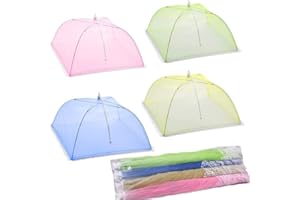 HEQUN 4 Pack Copertura Cibo Copertura Alimentare,Uso in casa o all’Aperto a Keep out Mosche, Insetti, zanzare (4 Pack)