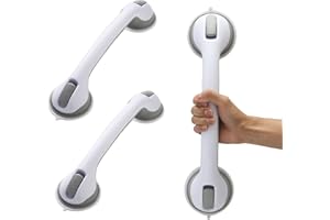 CAIXINYI Maniglia Ventosa per doccia senza fori, Maniglia Doccia Anziani antiscivolo per bagno,Confezione da 2, adatta per anziani, donne incinte, bambini, supporto per vasca da bagno, doccia e WC