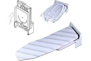 tonchean Tabla de planchar plegable para colgar en la pared con cubierta resistente al calor, tabla de planchar para ahorrar espacio