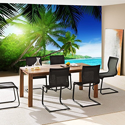 Vlies Fototapete PREMIUM PLUS Wand Foto Tapete Wand Bild Vliestapete – PARADISE BEACH – Strand Meer Palmen Beach 3D Ozean Palme – no. 005, Größe:300x210cm Vlies - 5