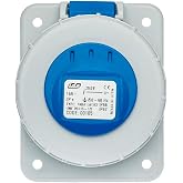 Industrial socket base, Industrial socket, 16A, Poles 2P+T, Voltage 250V, Degree of protection IP44, IP54, IP67, IP68, Impact