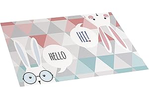 STOR PLANET Alfombra vinílica Estampada Croma, Alfombra Niños. Alfombra Infantil Antideslizante y Muy Confortable. Alfombra Vinilo Acolchada de Diseño | Hello 45x75cm