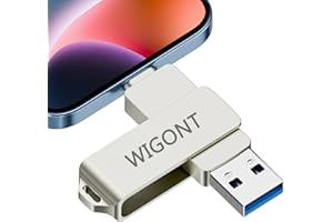WIGONT 128 GB Memoria USB para iPhone Pen Drive, Pendrive para iPhone para Guardar Más Fotos y Videos, Memoria USB para Almacenamiento Externo de iPhone, iPad, Android, PC.