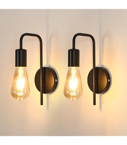 VANSINTEK Lampada Da Parete Con Spina E Cavo 180cm - Bianco, Braccio Regolabile In Legno, Stile Industriale - Ideale Per Camera Da Letto, Lettura, Soggiorno