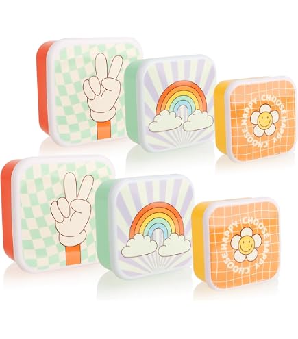 Puckator Set 3 Contenitori Per Alimenti Impilabili - Perfetti Per Scuola, Ufficio E Picnic, Dimensioni Variabili