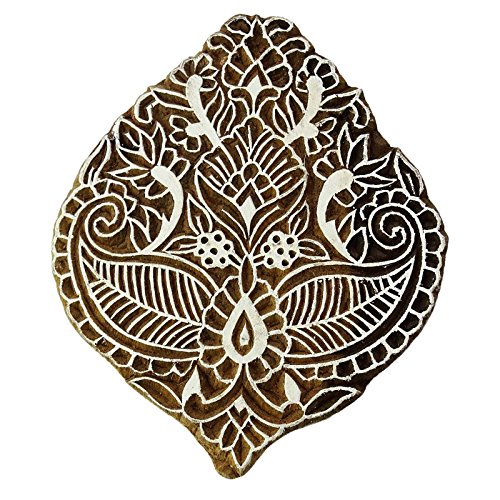 Floral Grenze Stempel Holzdruckstock Keramik Stempel Braun Dekorative Blöcke