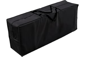 Chefarone Schutzhülle für Auflagen (125 x 50 x 32 cm) - Wasserabweisende Gartenpolster Aufbewahrung Tasche mit Tragegriff - 250D Polyester - inklusive Aufbewahrungsbeutel