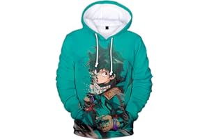 YIMIAO Impression en 3D Sweat à Capuche My Hero Academia Anime Pull Japonais Animé Cosplay Manches Longues Vetement de Sport Décontractés Garçon Fille