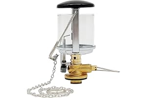 Gaslykta, kompakt gaslykta i metall camping med värmebeständigt glas, bärbar lju för camping och vandring, ingen cylinder