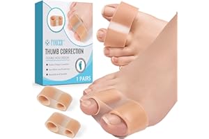 LURELUXE 2 Pièces Séparateurs d'orteils, Protection orteils, Redresser les orteil, Espacement d'orteils pour Orteils Qui se chevauchent, Coussinets d'orteils Pour Orteil se Amélioré (Couleur de peau)