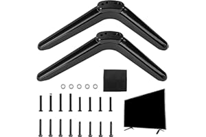JUGNAW 2Pcs Universal TV Pedestal Feet TV Base Stand Legs for TCL, TV Stand Mount Legs Table Desk Pedestal Mount for Most TV 32 40 49 50 Inch Screws Ideal for Home Office Entertainment Centers