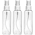 nsb herbals 100 ml Transparent Plastic Empty Refillable Reusable Fine Mist Spray Bottle Container For Sanitizer, Perfume, Rose Water, Travel, Home Care, Other Diy (Pack Of 3)
