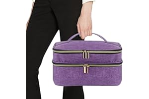 GENERIC Caja de costura - Contenedor de trabajo para costureras, acolchado bidireccional | Kit de manualidades de gran capacidad, herramientas con cremallera para arte textil con esta versátil caja de almacen