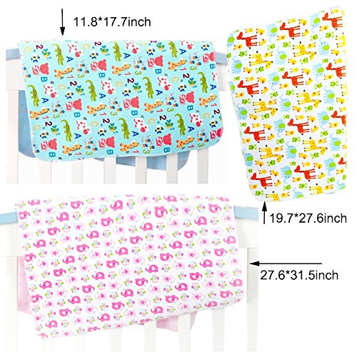 October Elf Unisex Baby Waterproof Diaper Changing Mat Pad Pack of 3 (B)