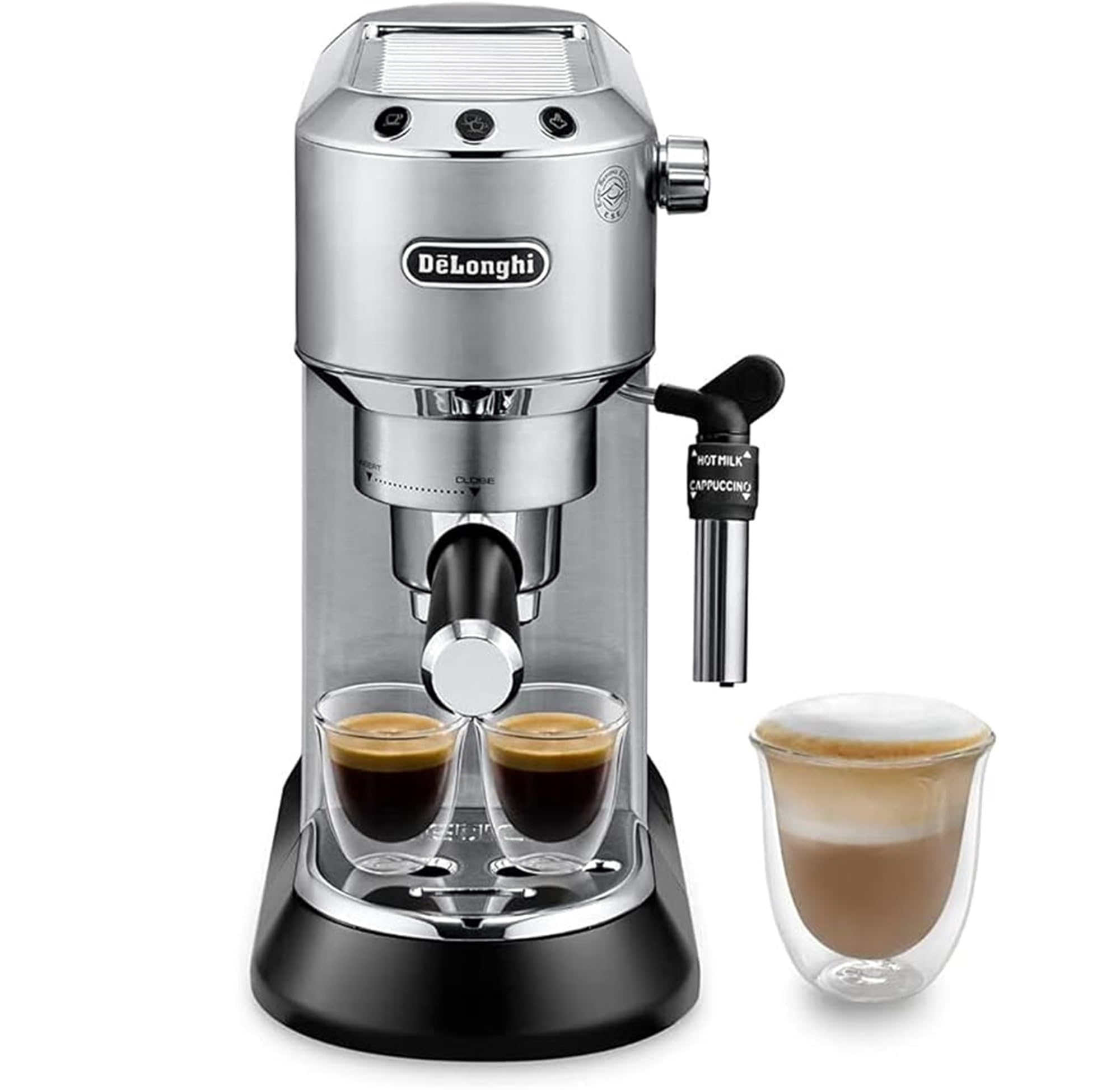 DeLonghi EC685.M Dedica Style Pump Espresso Coffee Machine | Espresso, Cappuccino, Latte & More Recipe Options| Coffee Maker 