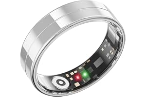 MINGTAWN 2025 Nuovo Smart Ring Ultra Sottile, Monitora 24/7 Frequenza Cardiaca, SpO2, Sonno, Temperatura Corporea, ecc. Anelli per Uomini e Donne, Nessun Costo di Abbonamento, Android iOS (Argento Taglia 12)