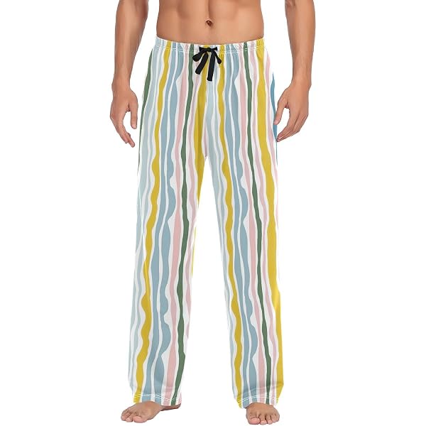 Pantalon De Pyjama Homme Avec Motifs Chats - Coupe Ample, Taille élastique, Poches, Confortable Pour La Maison (95% Polyester, 5% élasthanne)