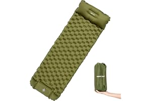 Night Cat Matelas Gonflable léger: Matelas Gonflable Portable avec Coussin pour Camping, randonnée