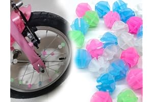 KAPSING 108 sztuk odblasków na szprychi rowerowy, akcesoria rowerowy dla dzieci, świecący plastikowy klips