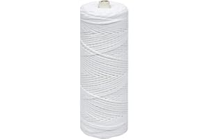 Chstarina Naturale Cotton Core Bianco Candele,Stoppini Candele Fai da Te Stoppini per Candele Corda Cotone Filo Cotone Stoppini Cerato di Naturali Candela Stoppini Candela per Candele Fai da Te
