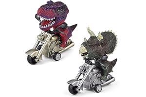 SHDIEHJFMLDH 2 Piezas Dinosaurio Moto Juguete,Motocicleta Juguete de Aleación,Juguete de Modelo de Motocicleta,Para NiñOs PequeñOs, Juegos Educativos Para NiñOs Y NiñAs, Regalo De Fiesta De CumpleañOs