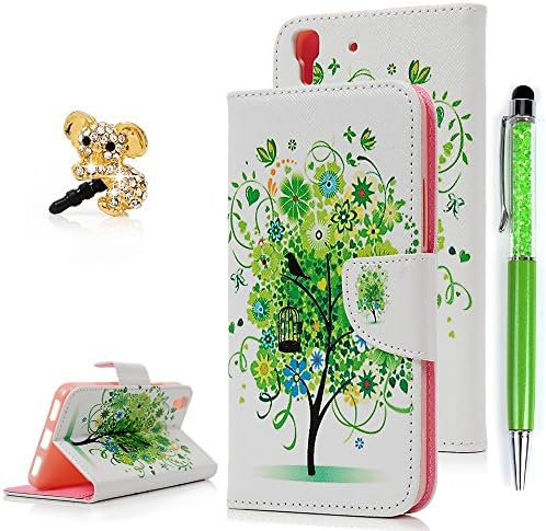 HUAWEI Y6scale Case, STXMALL Pattern Design PU Leather Flip Wallet Pouch Cover Notebook Stand Case with Card Holder Dust Plug and Stylus Pen for HUAWEI Y6scale