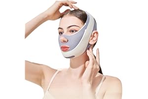 deegbbyi Fascia Viso Lifting, Doppio Mento Cintura Viso V-Line, Fascia Mento Lifting, Benda Tiraggio Maschera di Sollevamento a V, Benda Doppio Mentoniera Donna, per Anti-Età, Volto Rassodante