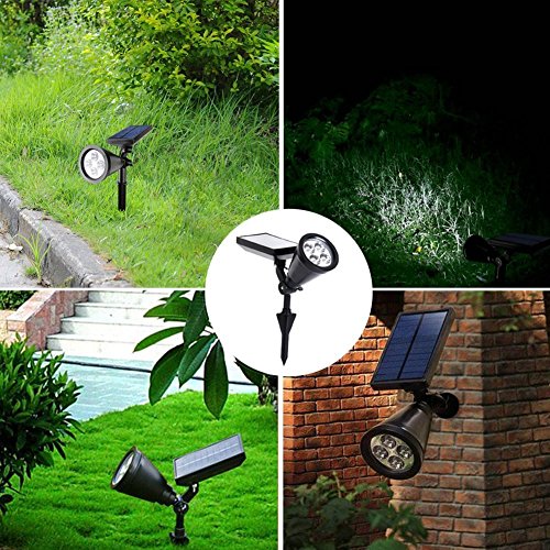 B-right® 200 Lumen solarbetriebene LED außen Solarleuchten Außenleuchte Wasserdichte Outdoor-Wandleuchten für Garten, Terrasse, Auffahrt, Warmweiß (3000K). Eine-Jahre-Garantie - 6